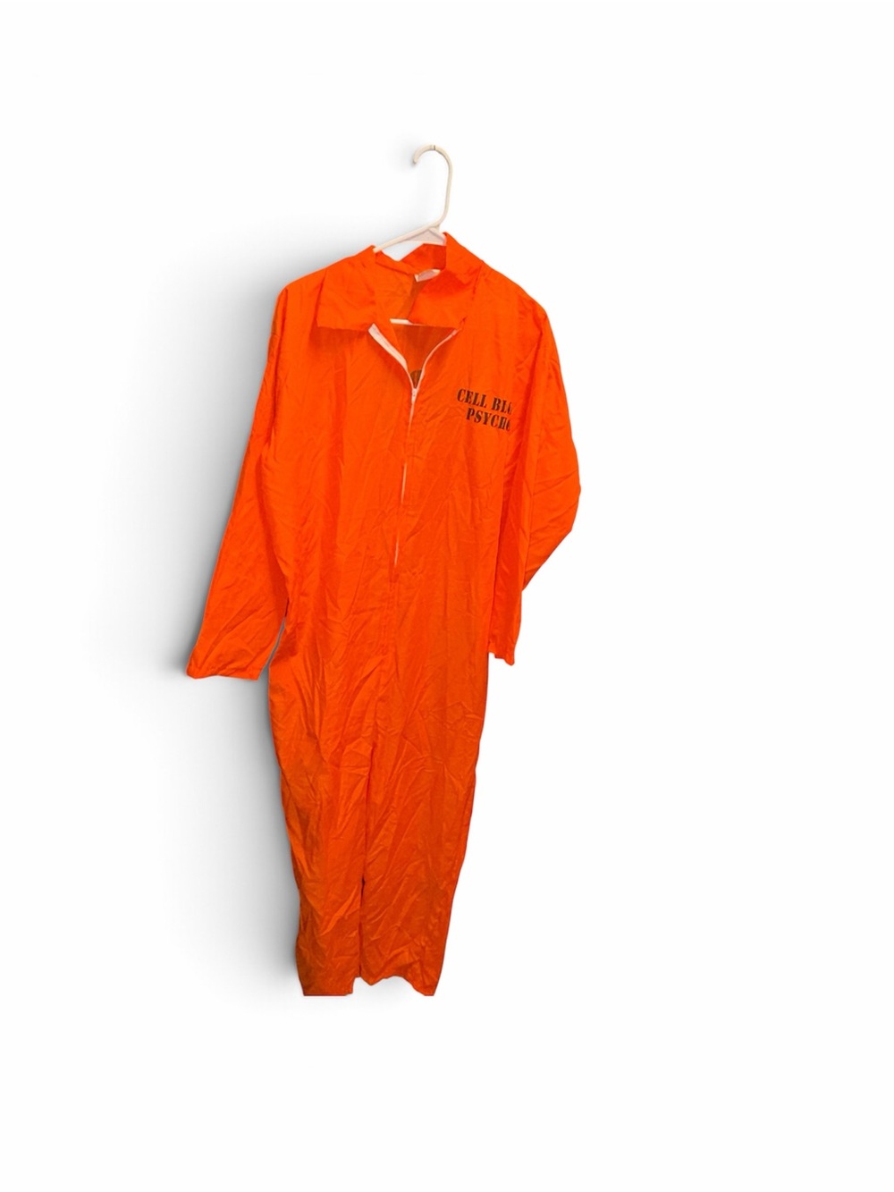 Adult orange jail prisoner jumpsuit costume